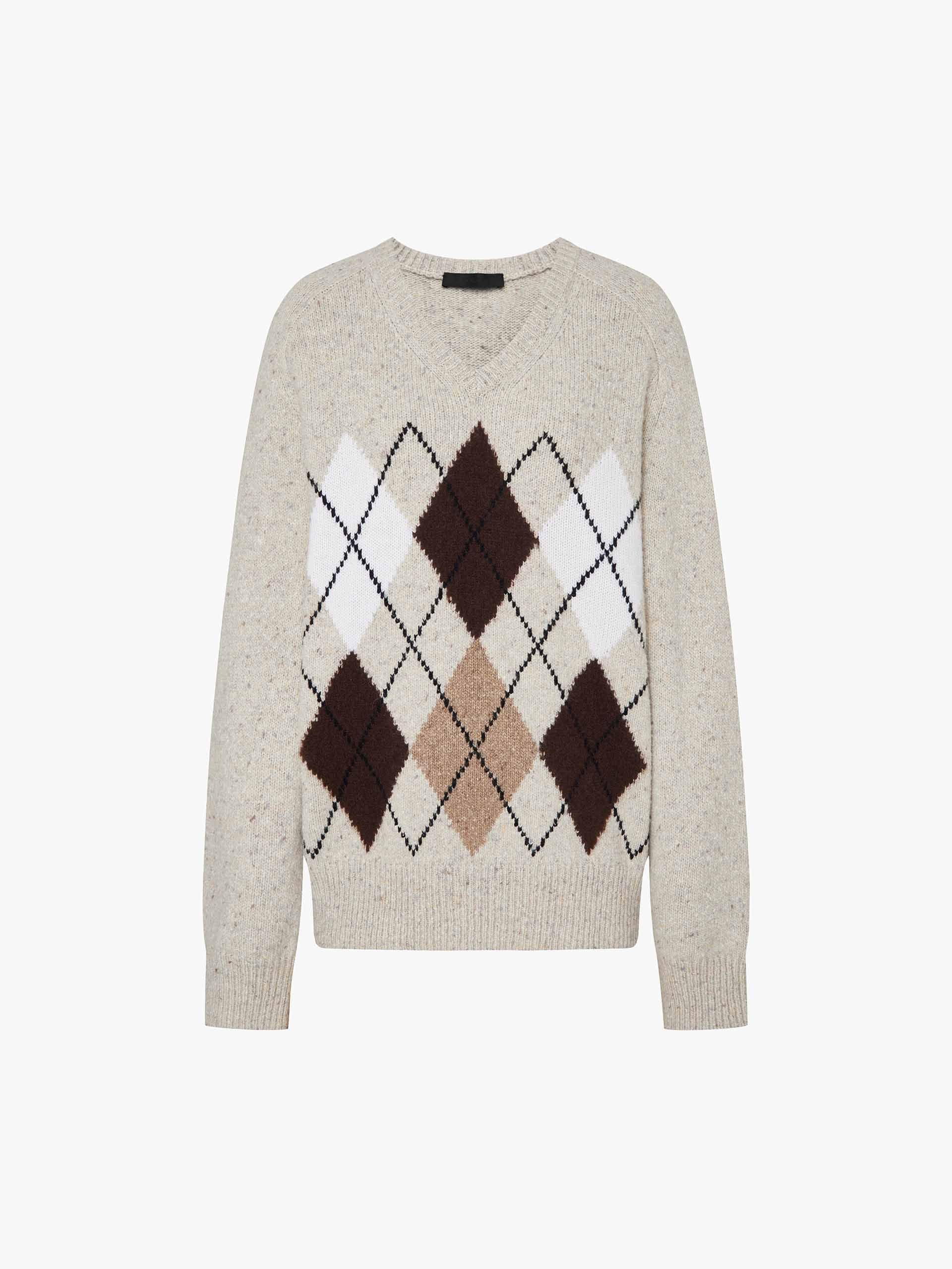 Argyle V-neck Sweater