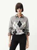 Argyle V-neck Sweater