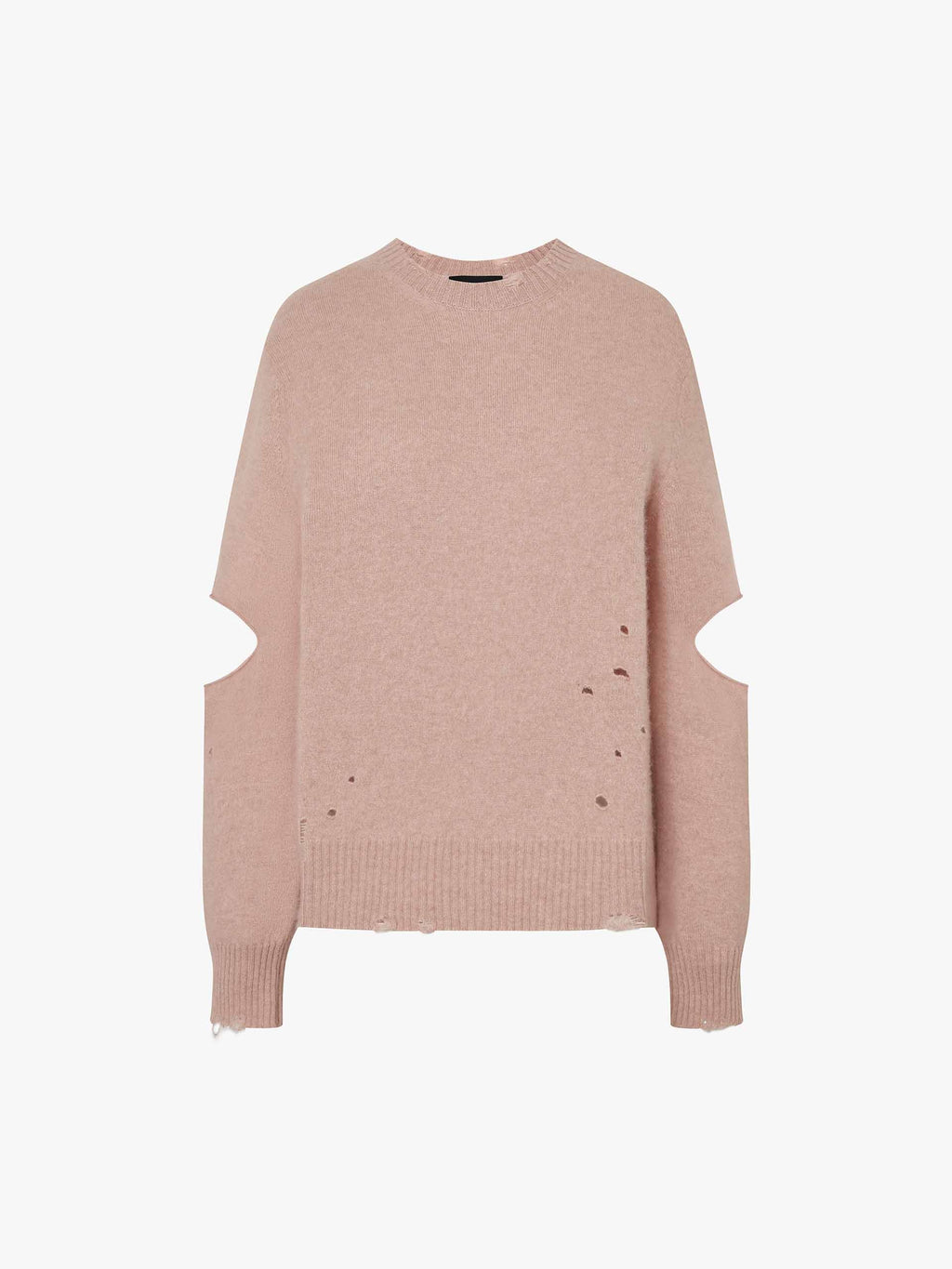 Ripped Cutout Sleeves Knitted Top