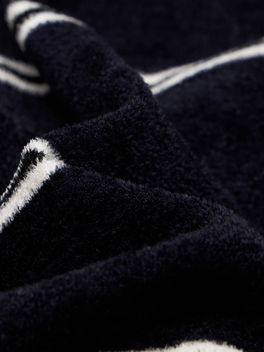 Stripe Pattern Polo Sweater
