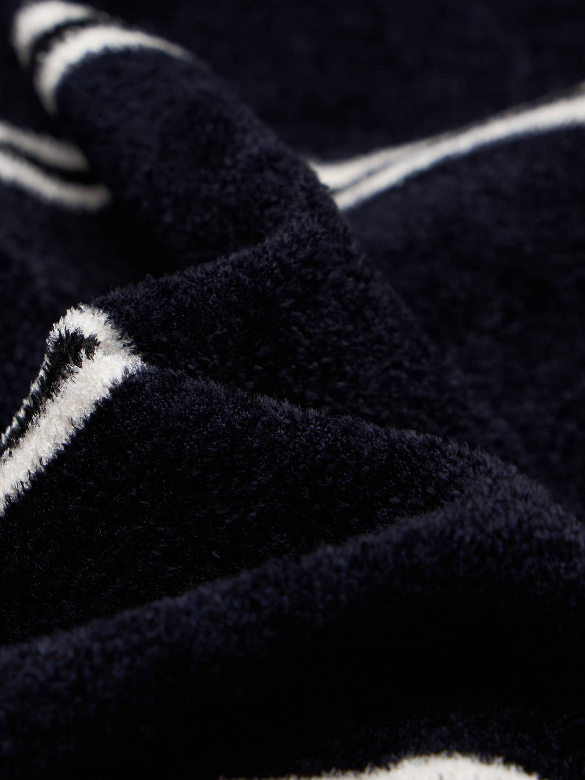 Stripe Pattern Polo Sweater