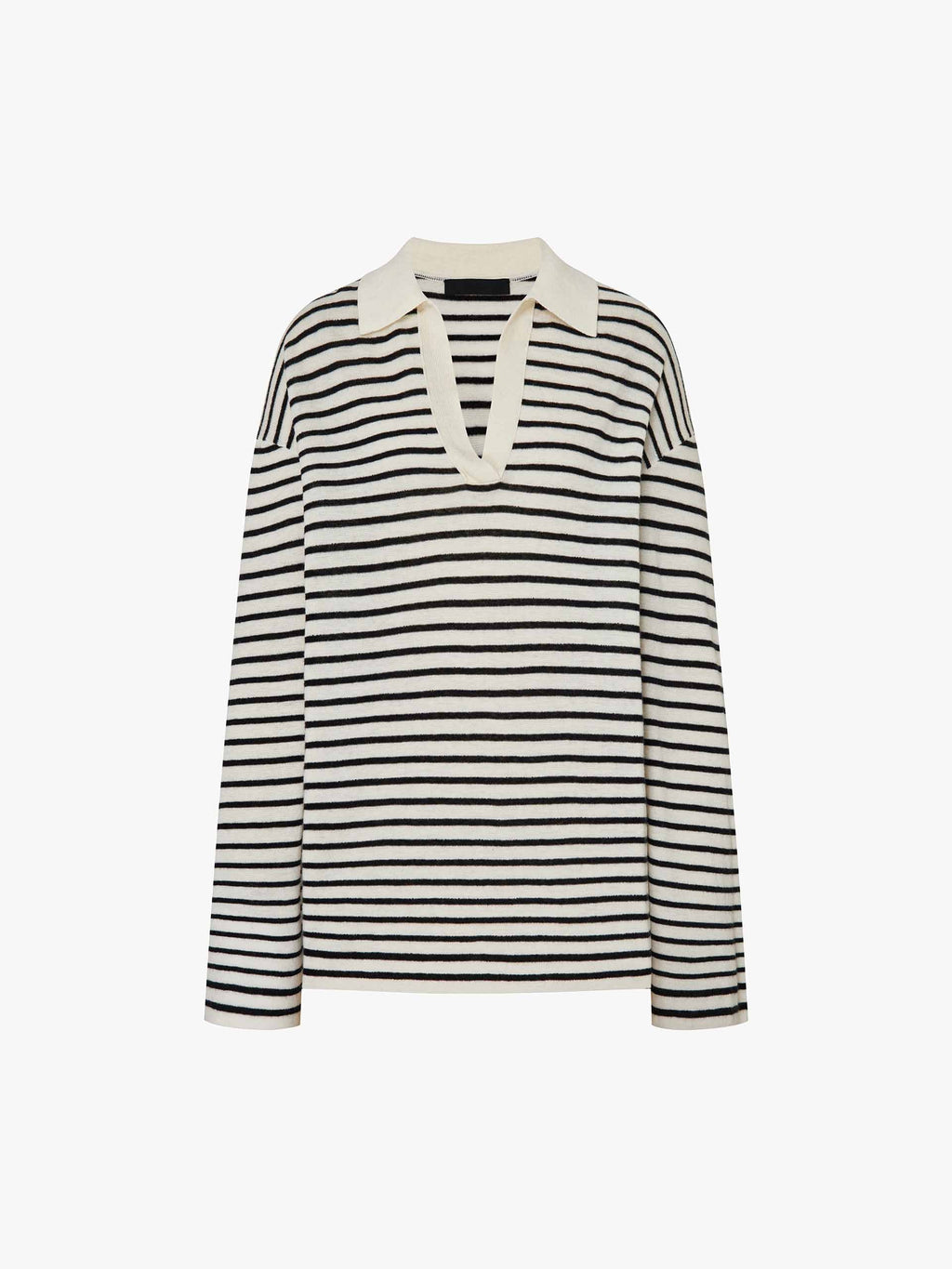 V-neck Striped Wool Sweater