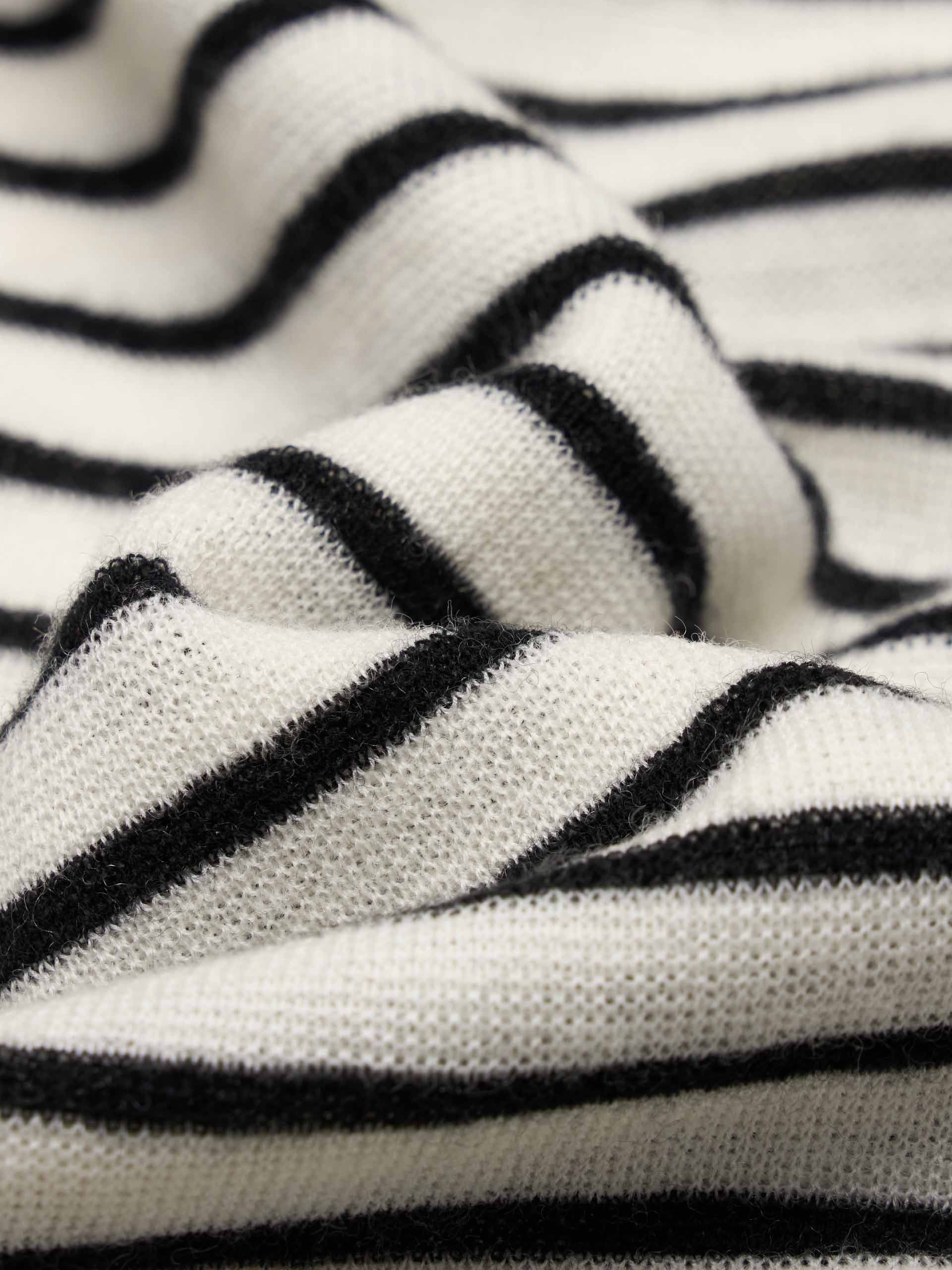 V-neck Striped Wool Sweater