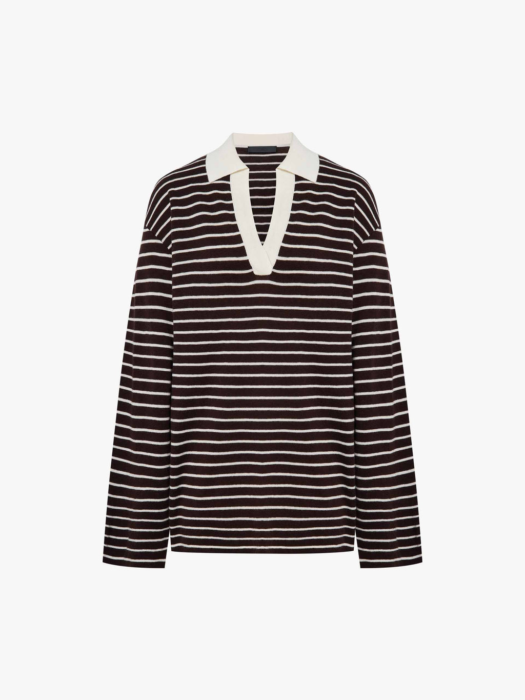 V-neck Striped Wool Sweater
