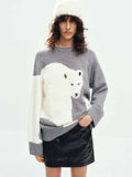 Contrast Polar Bear Pattern Sweater