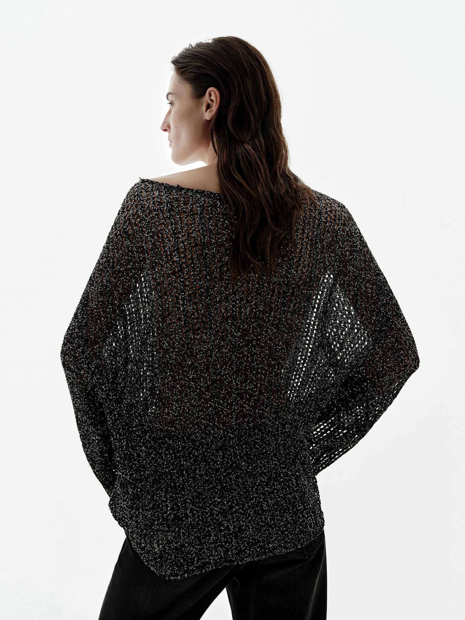 Sequin Crochet Knitted Top