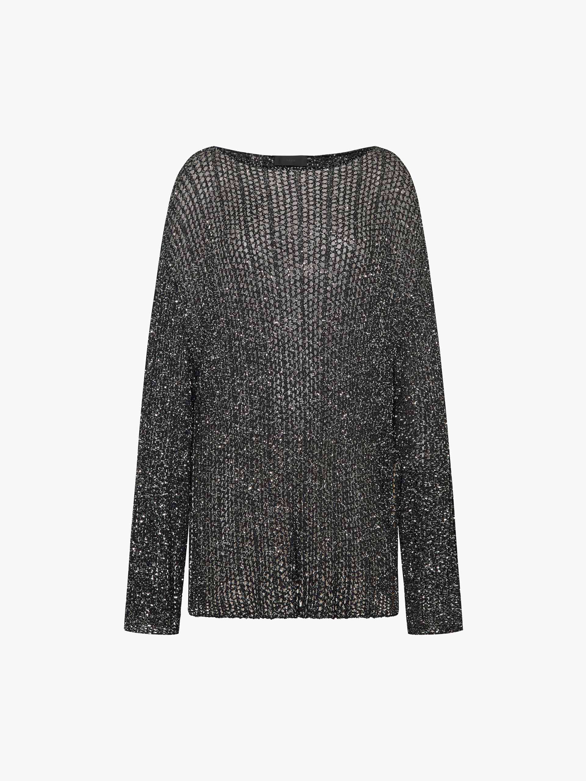 Sequin Crochet Knitted Top