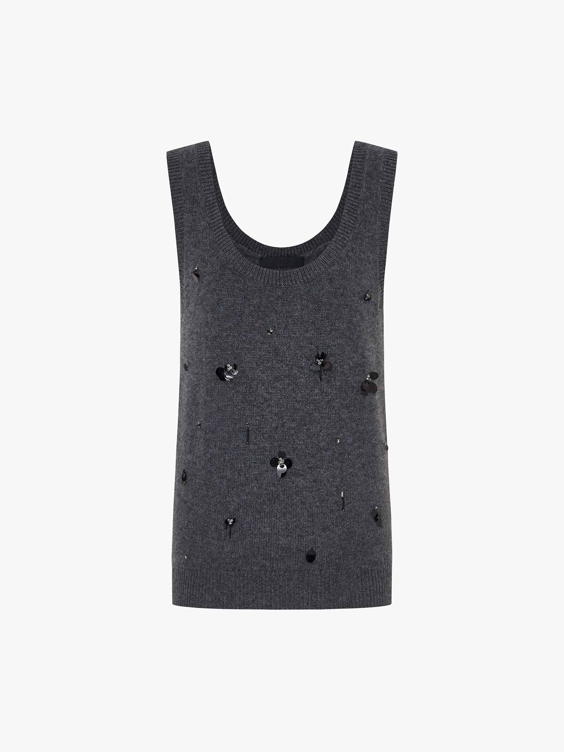 Sequin Sleeveless Knitted Top