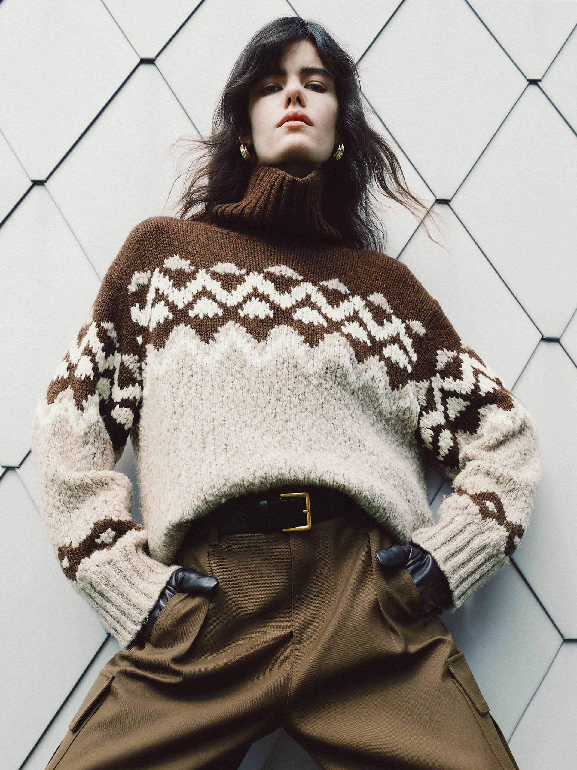Fair Isle Turtleneck Sweater