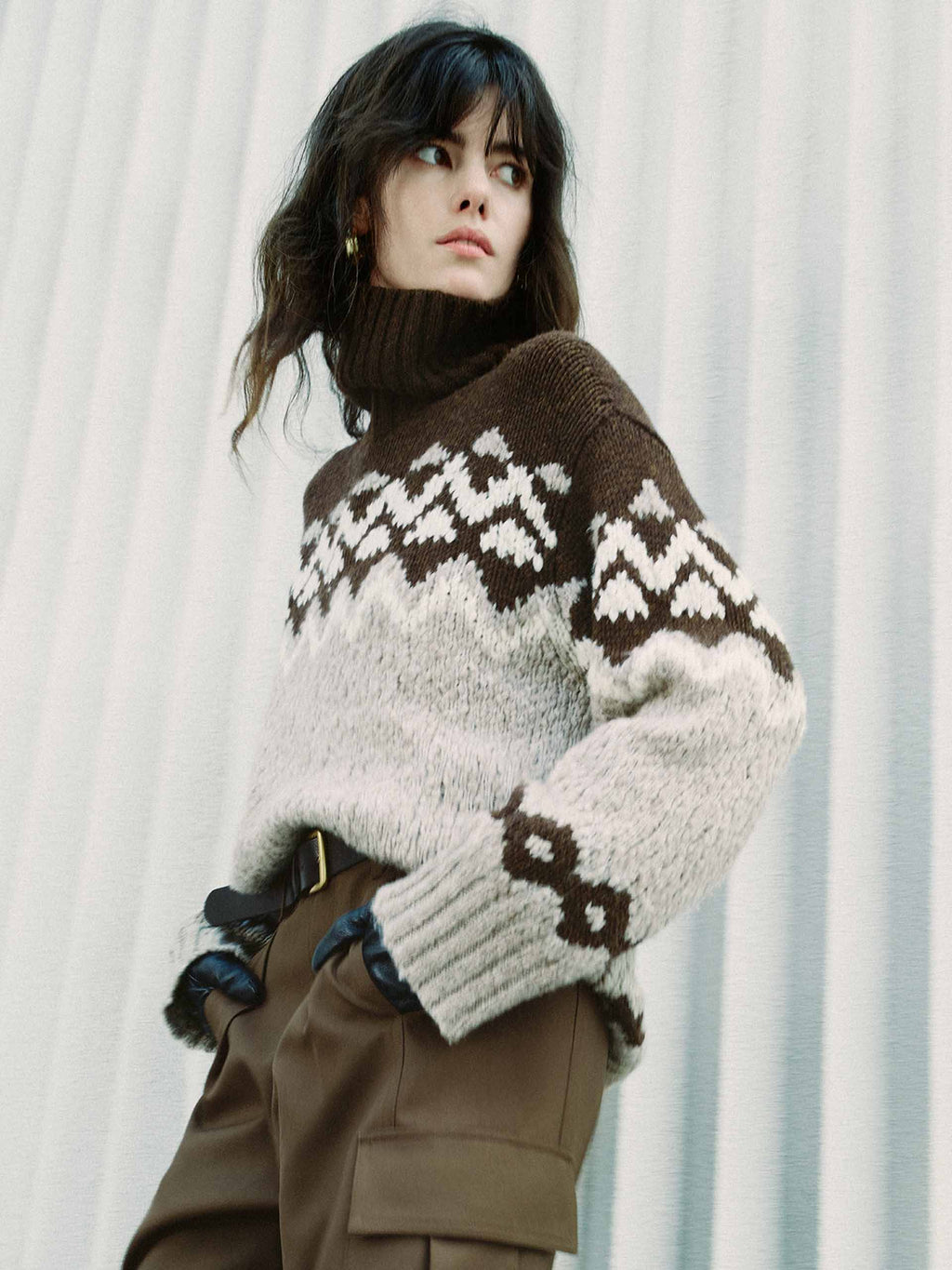 Fair Isle Turtleneck Sweater