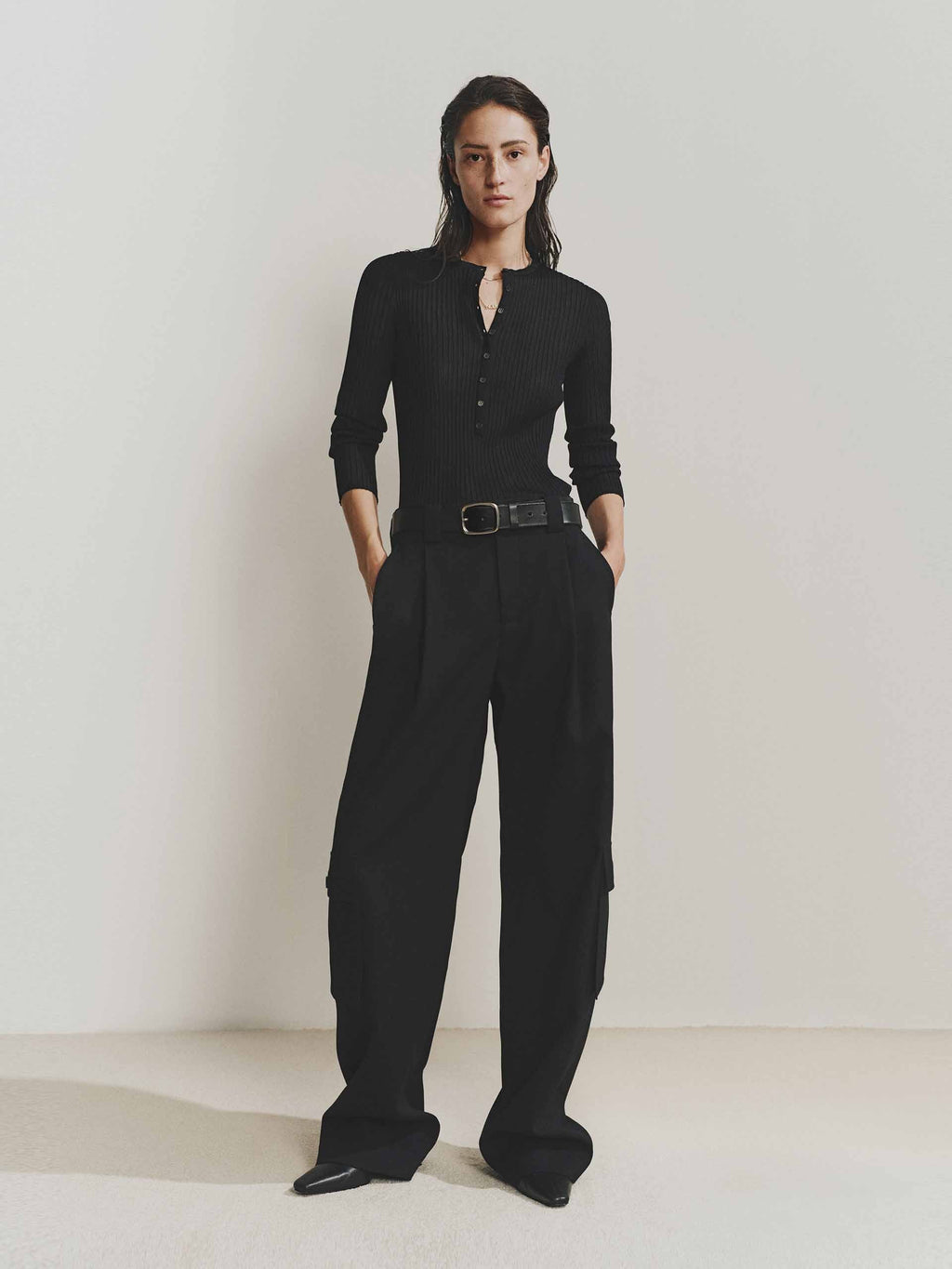 Half Button Lurex Sweater
