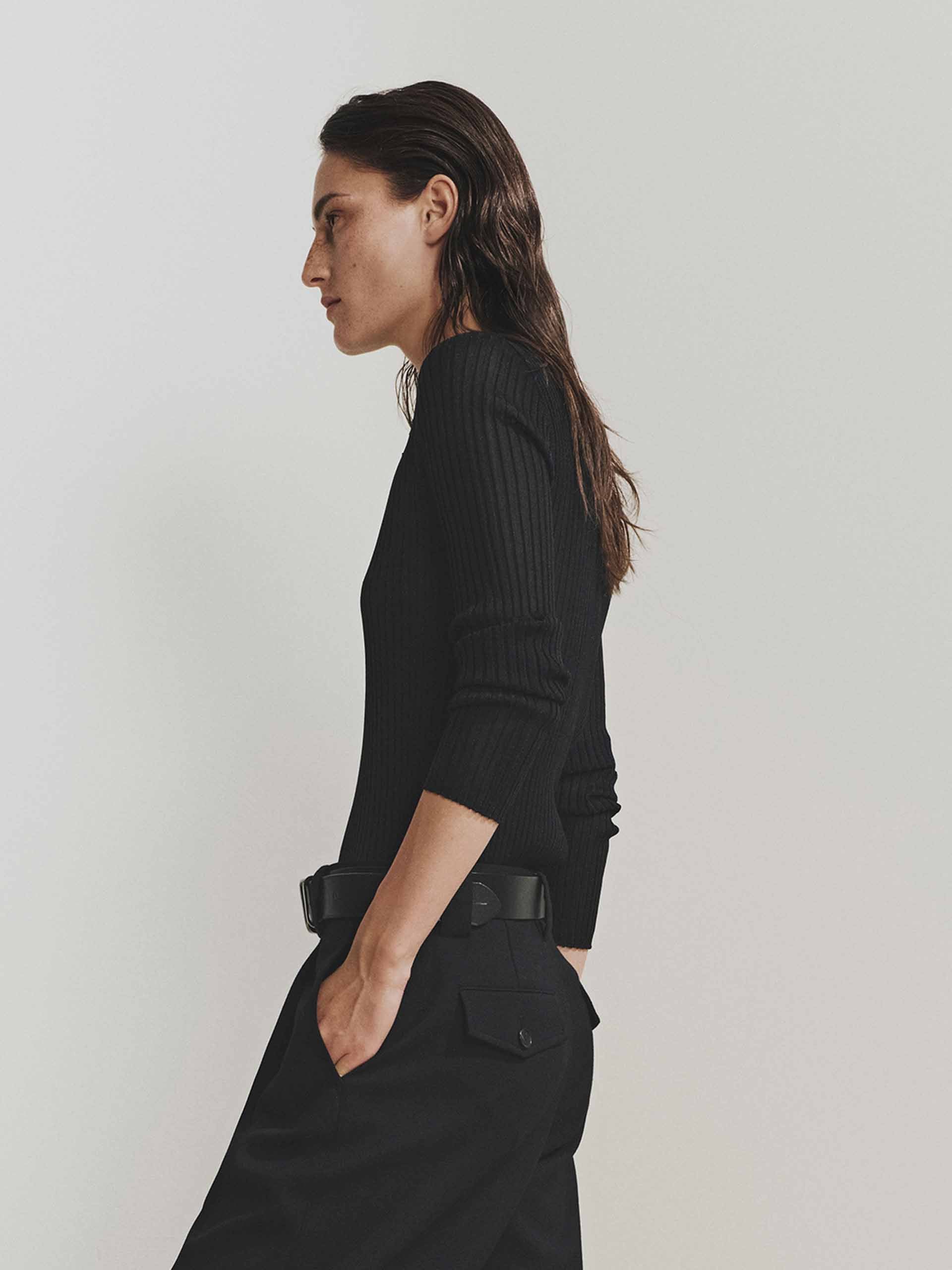 Half Button Lurex Sweater