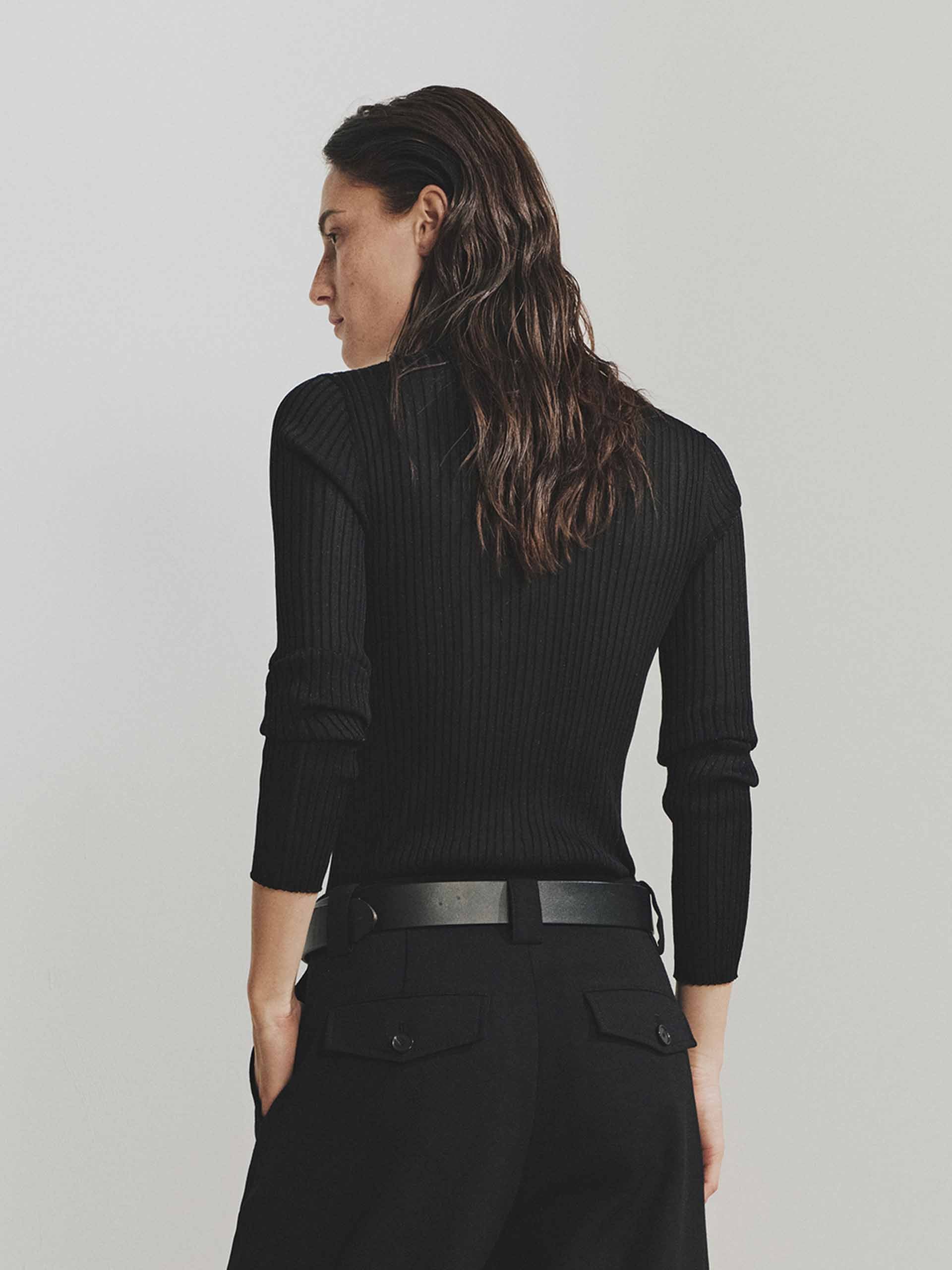 Half Button Lurex Sweater