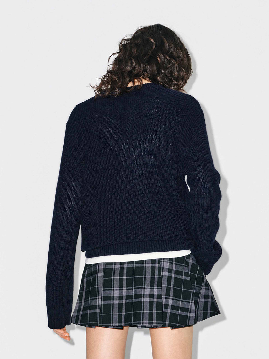 Henley Collar Wool Sweater