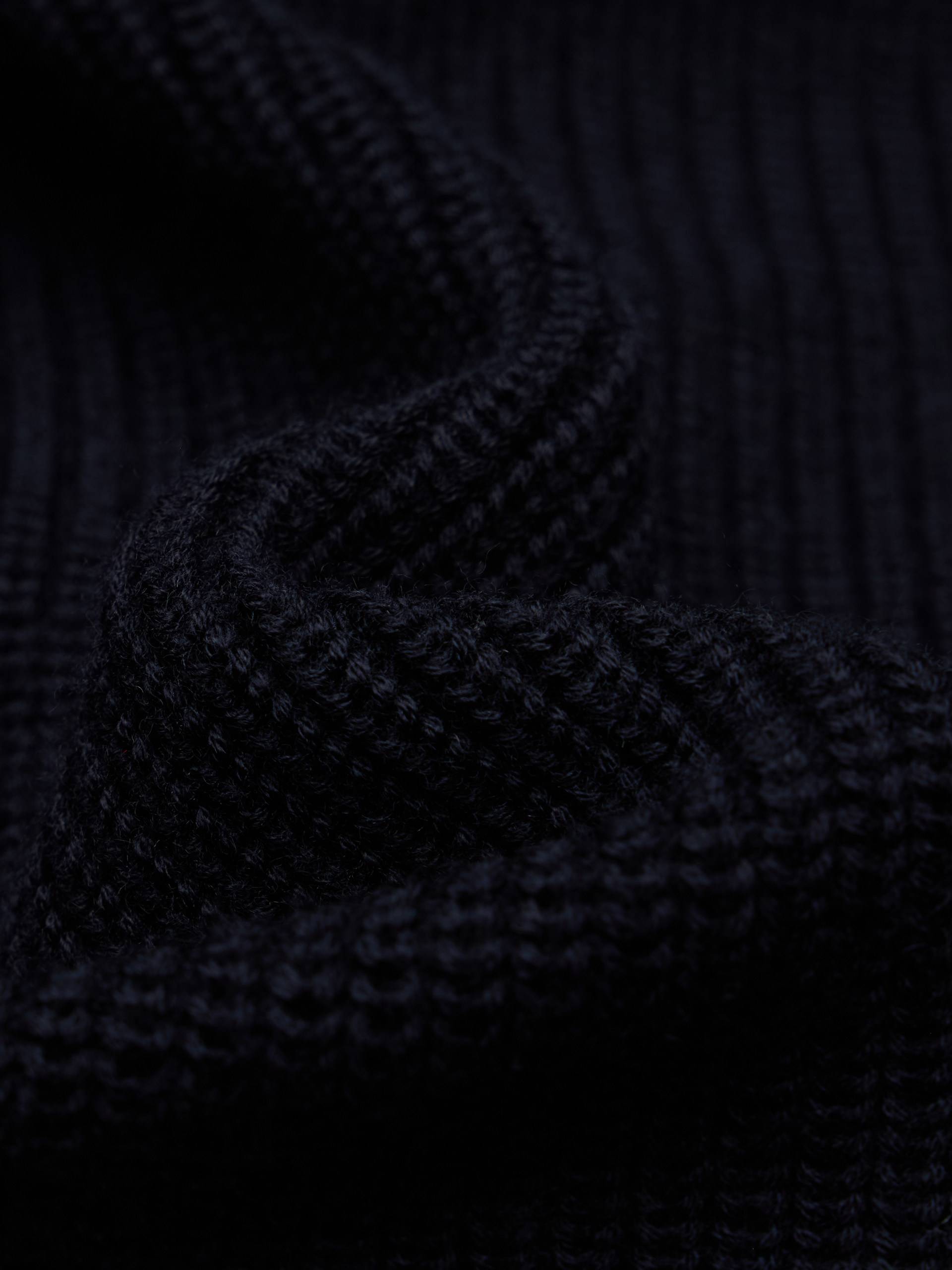 Henley Collar Wool Sweater