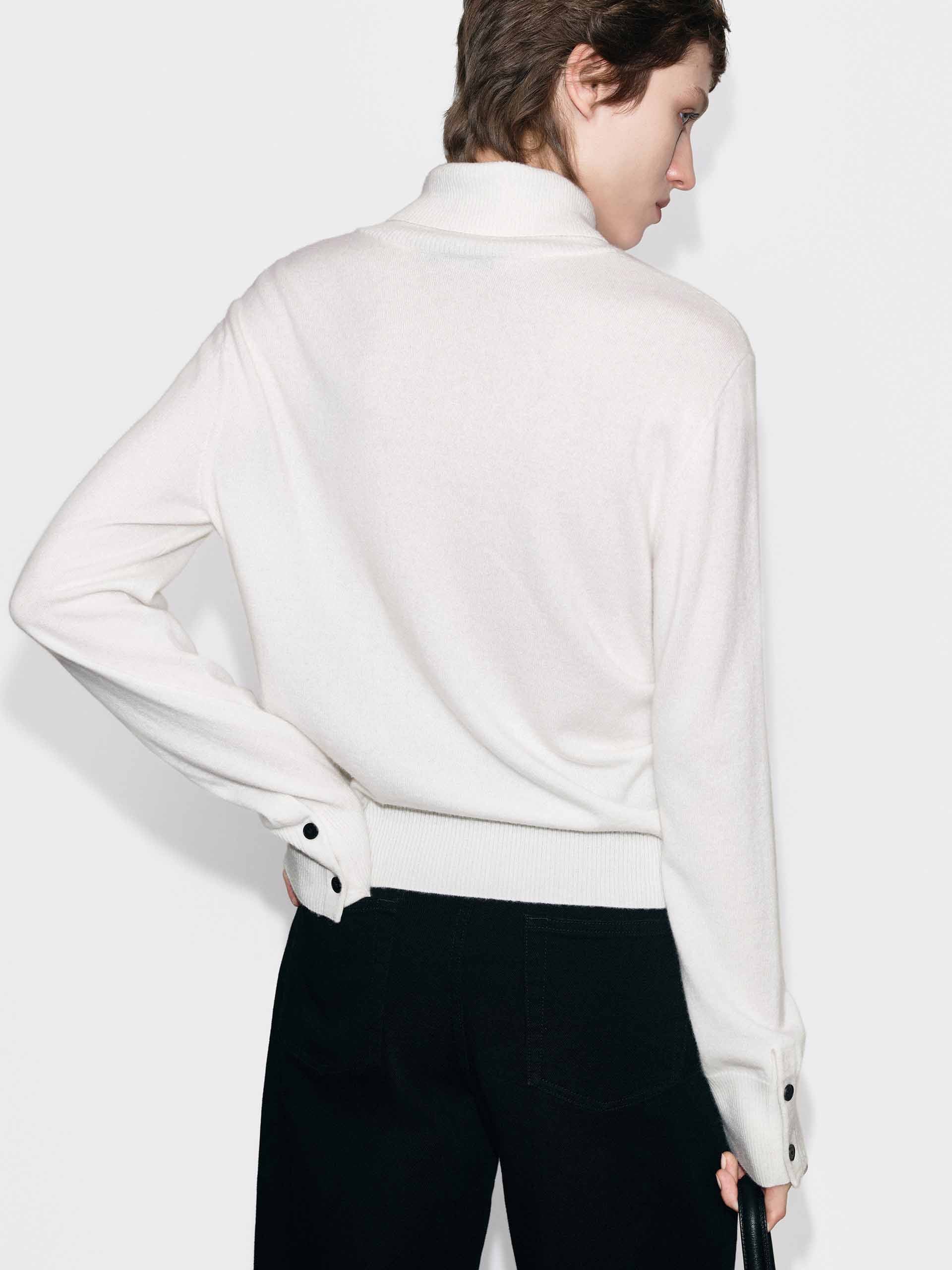 Ribbed Collar Knitted Sweater