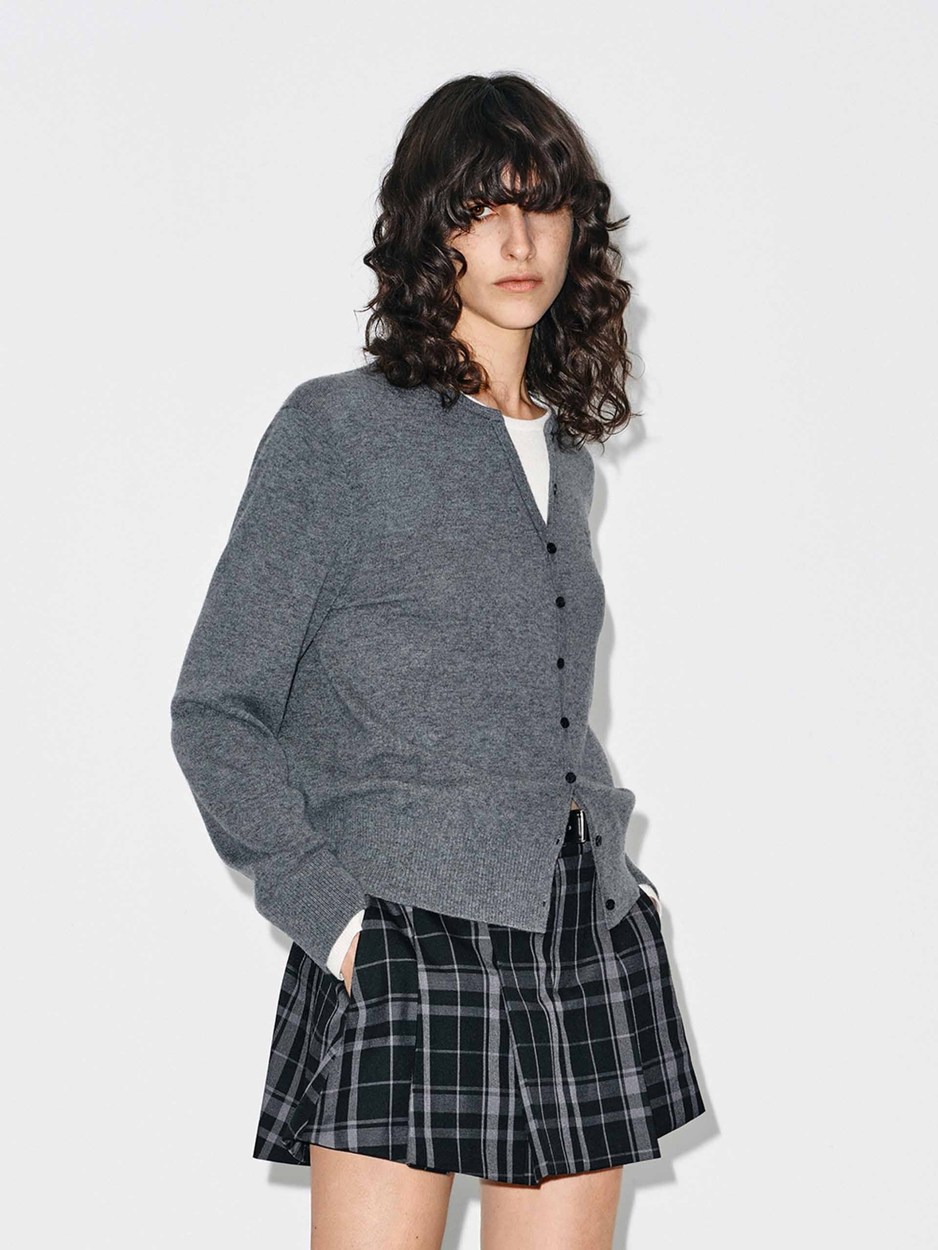 Wool Blend Contrast Knitted Top