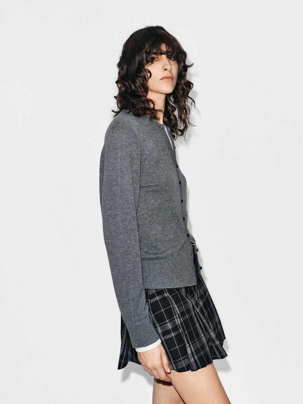 Wool Blend Contrast Knitted Top