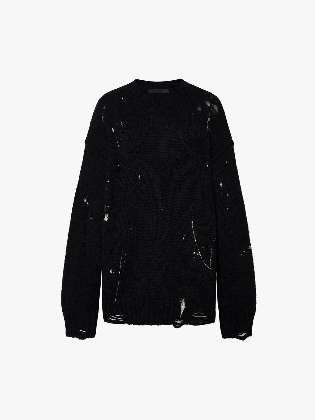 Ink Splashed Ripped Sweater