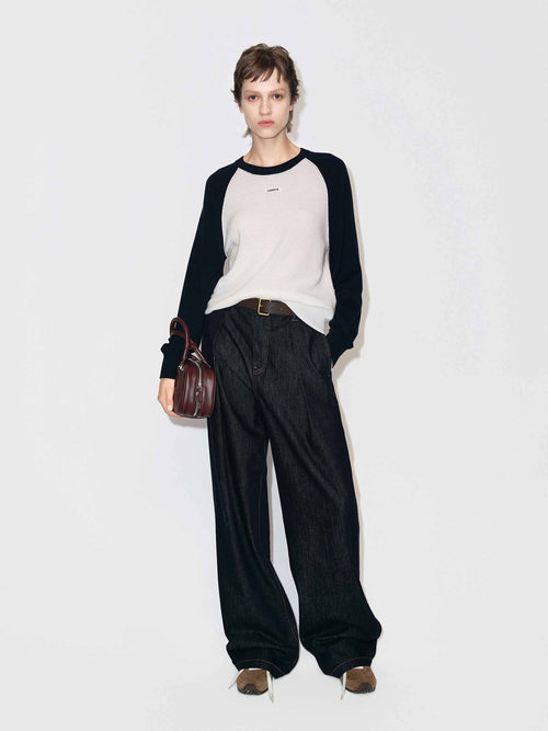 Contrast Wool Knitted Top