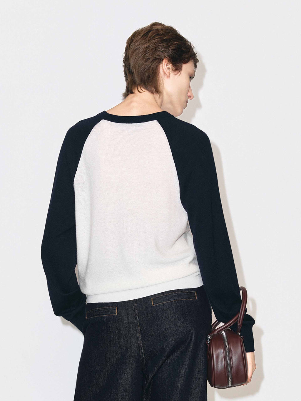Contrast Wool Knitted Top