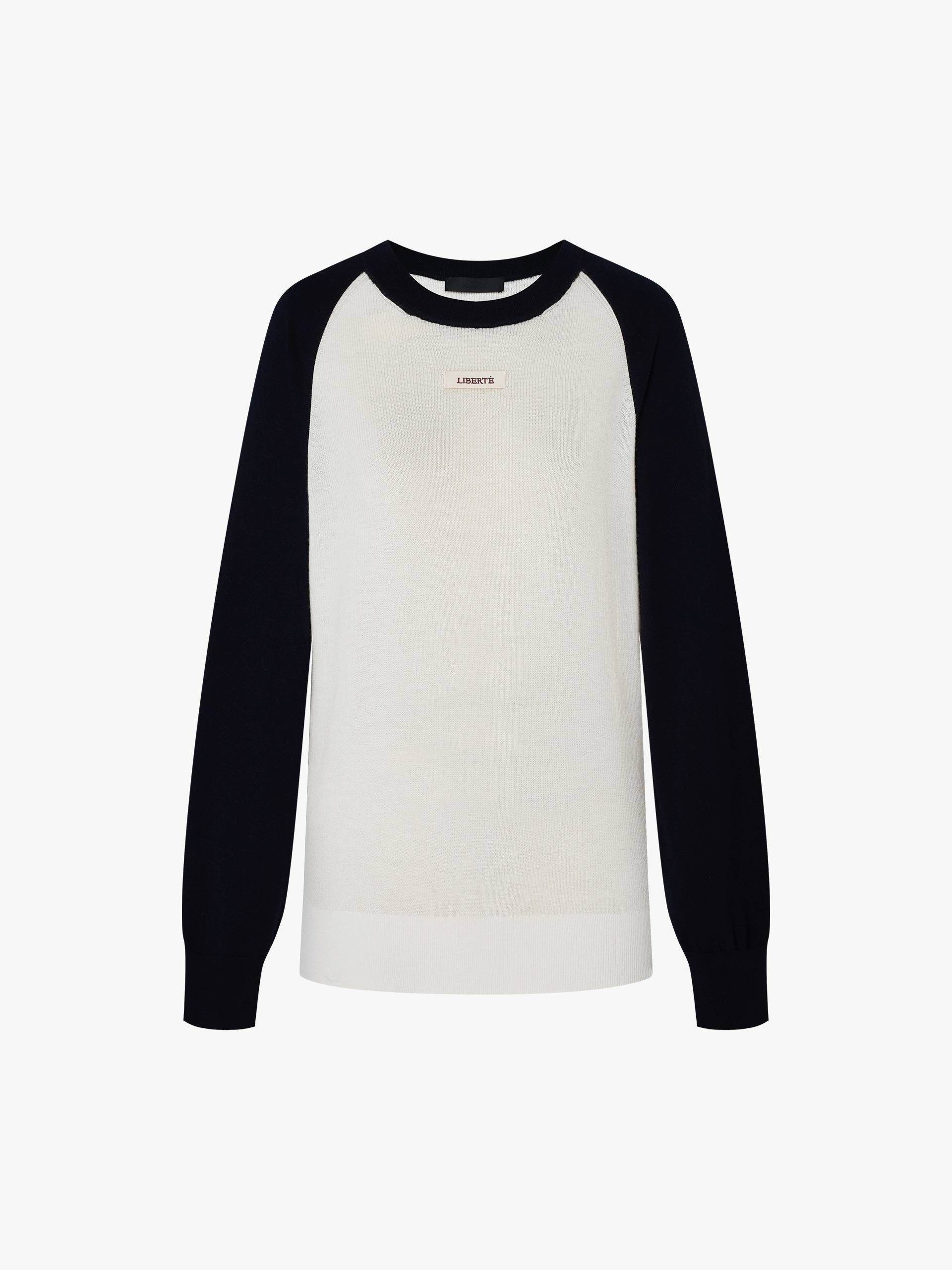Contrast Wool Knitted Top