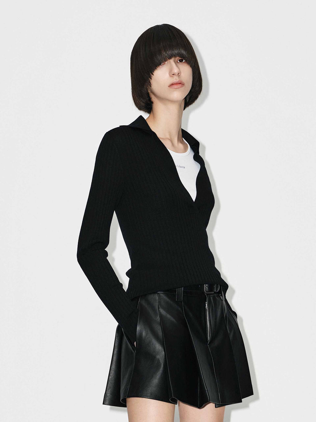 V-neck Wool Knitted Top