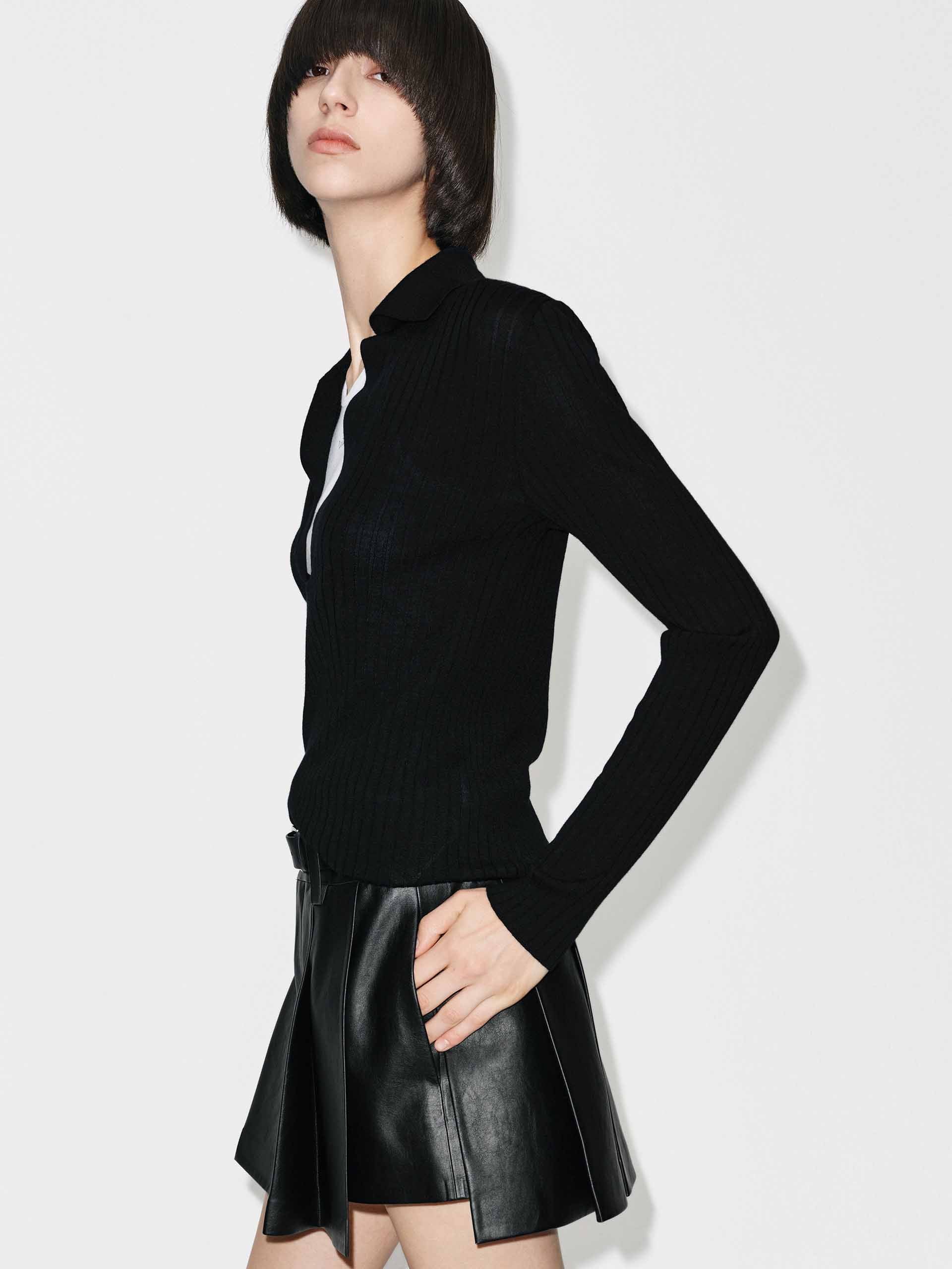 V-neck Wool Knitted Top