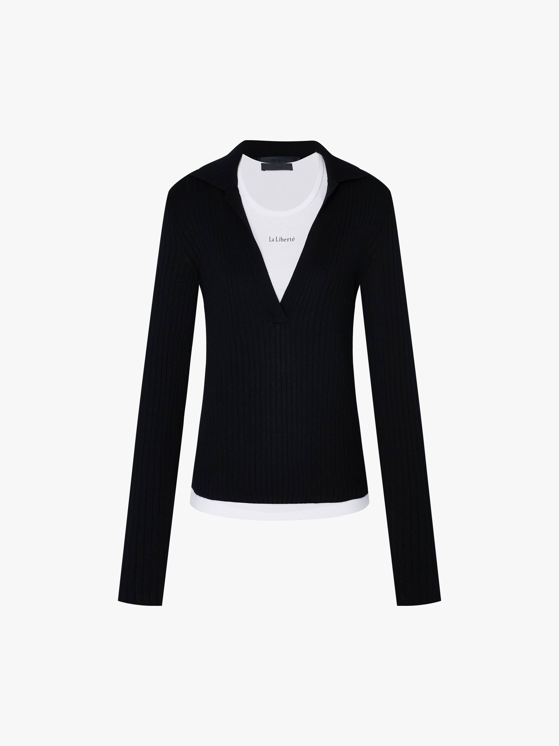 V-neck Wool Knitted Top