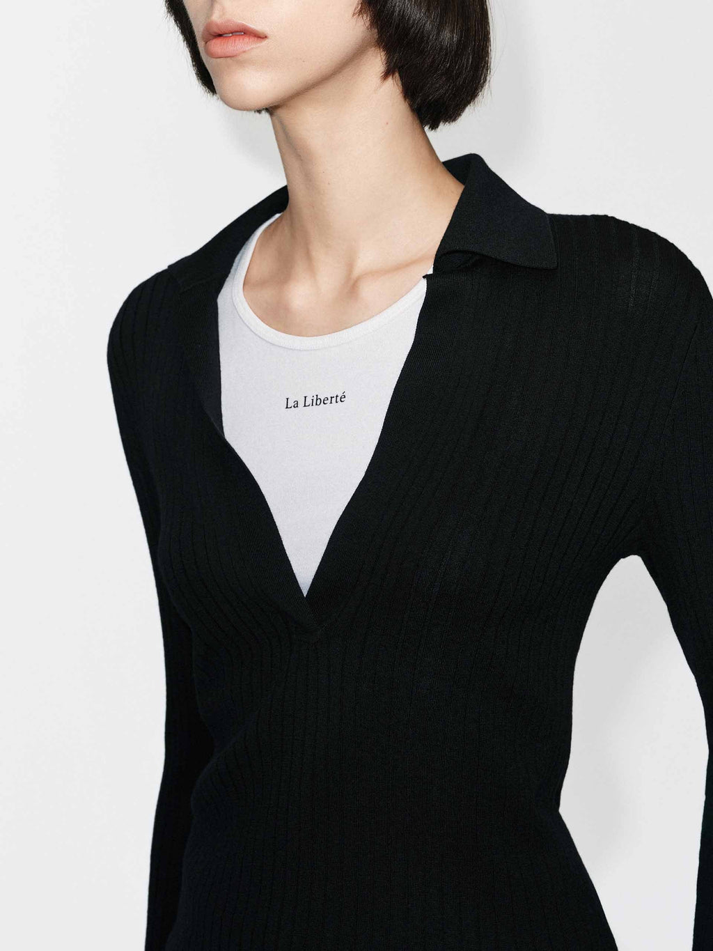 V-neck Wool Knitted Top