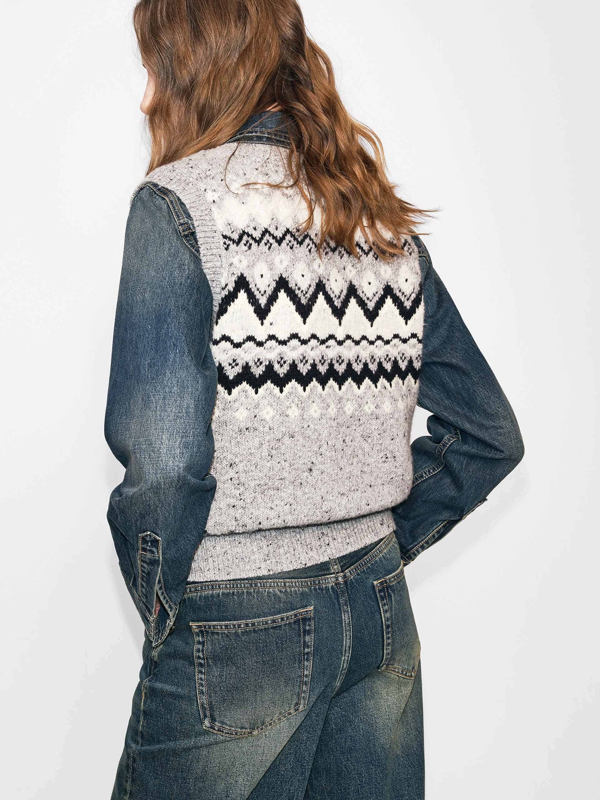 Included Alpaca Fair Isle Vest
