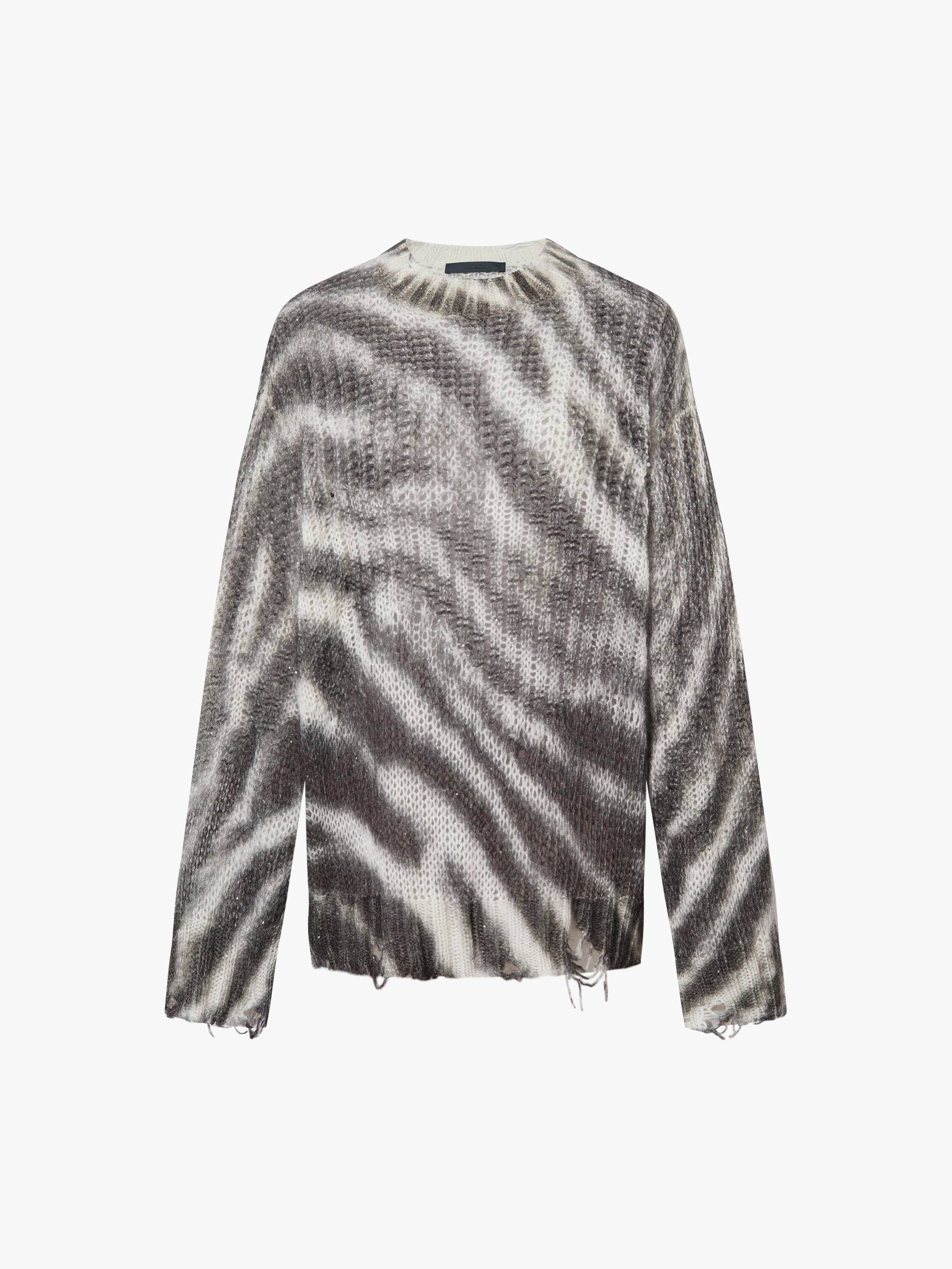 Striped Open Knitted Sweater