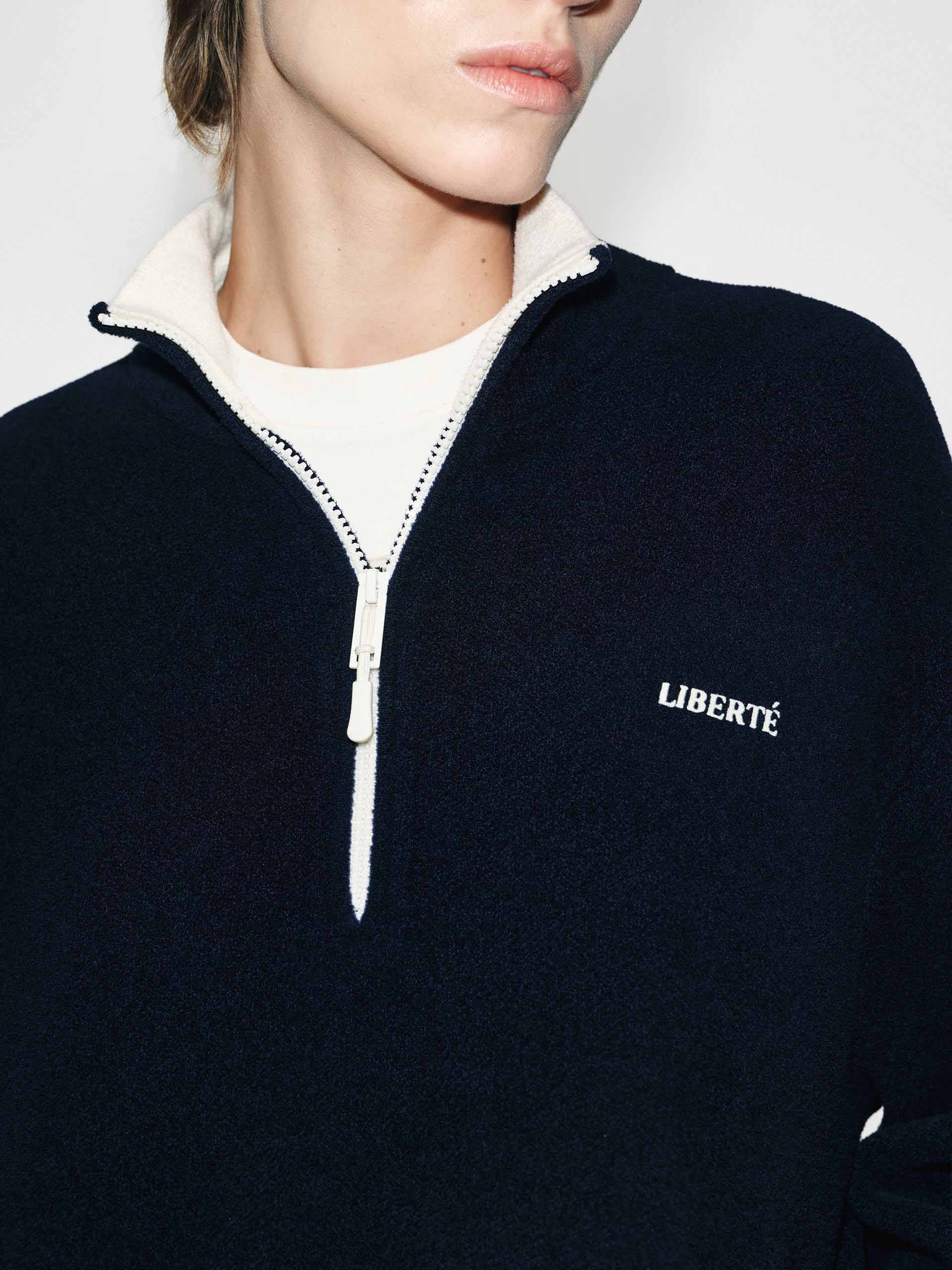 Wool Blend Zipper Sweater