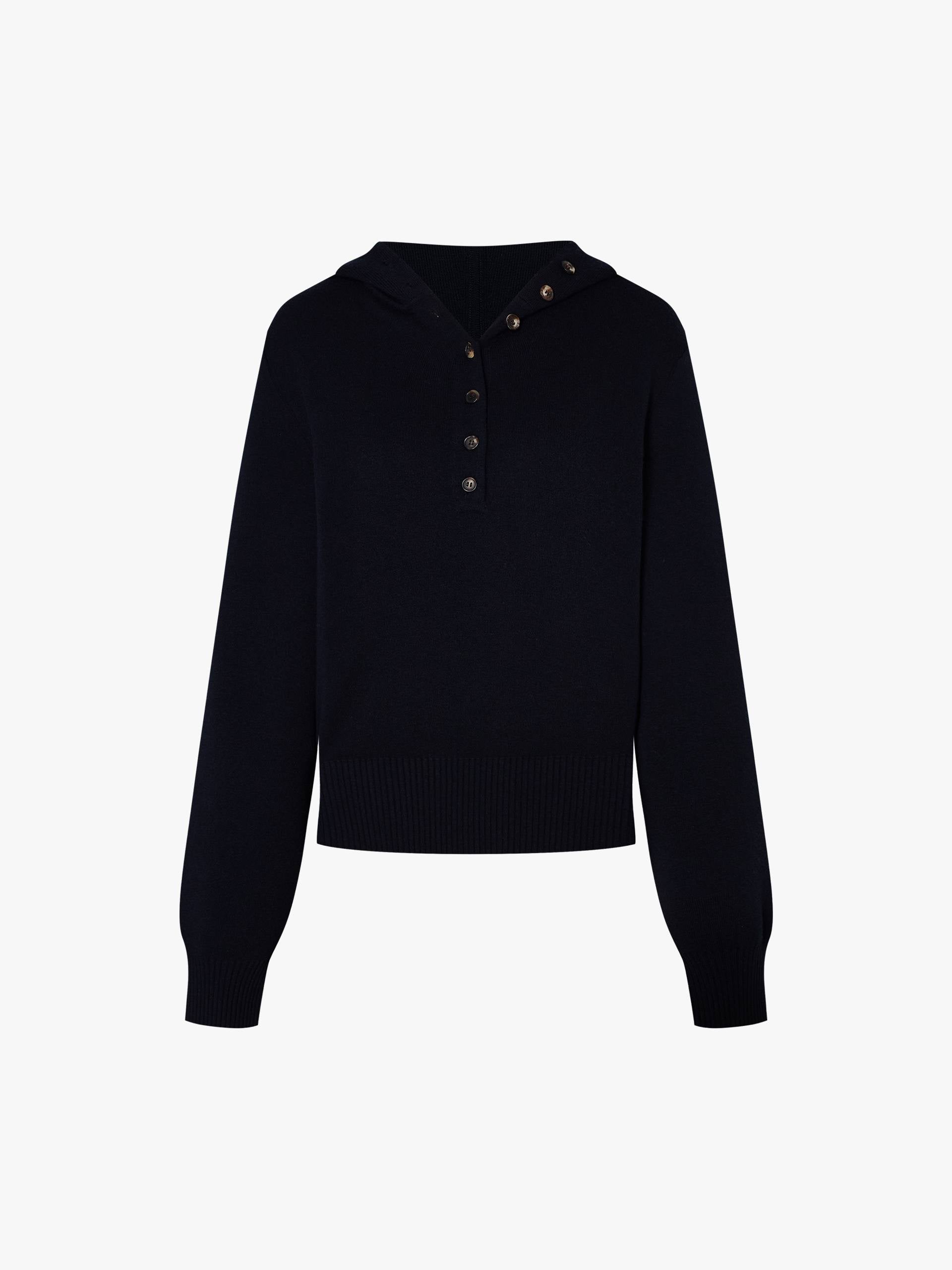 Cropped Hooded Knitted Top