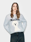 Puppy Pattern Knitted Sweater