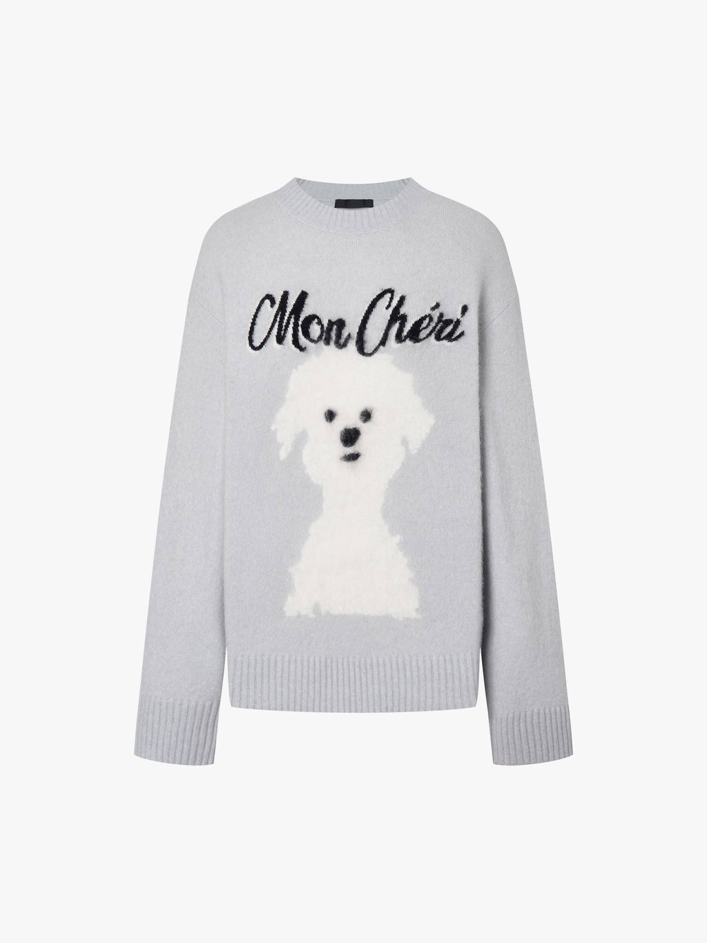 Puppy Pattern Knitted Sweater