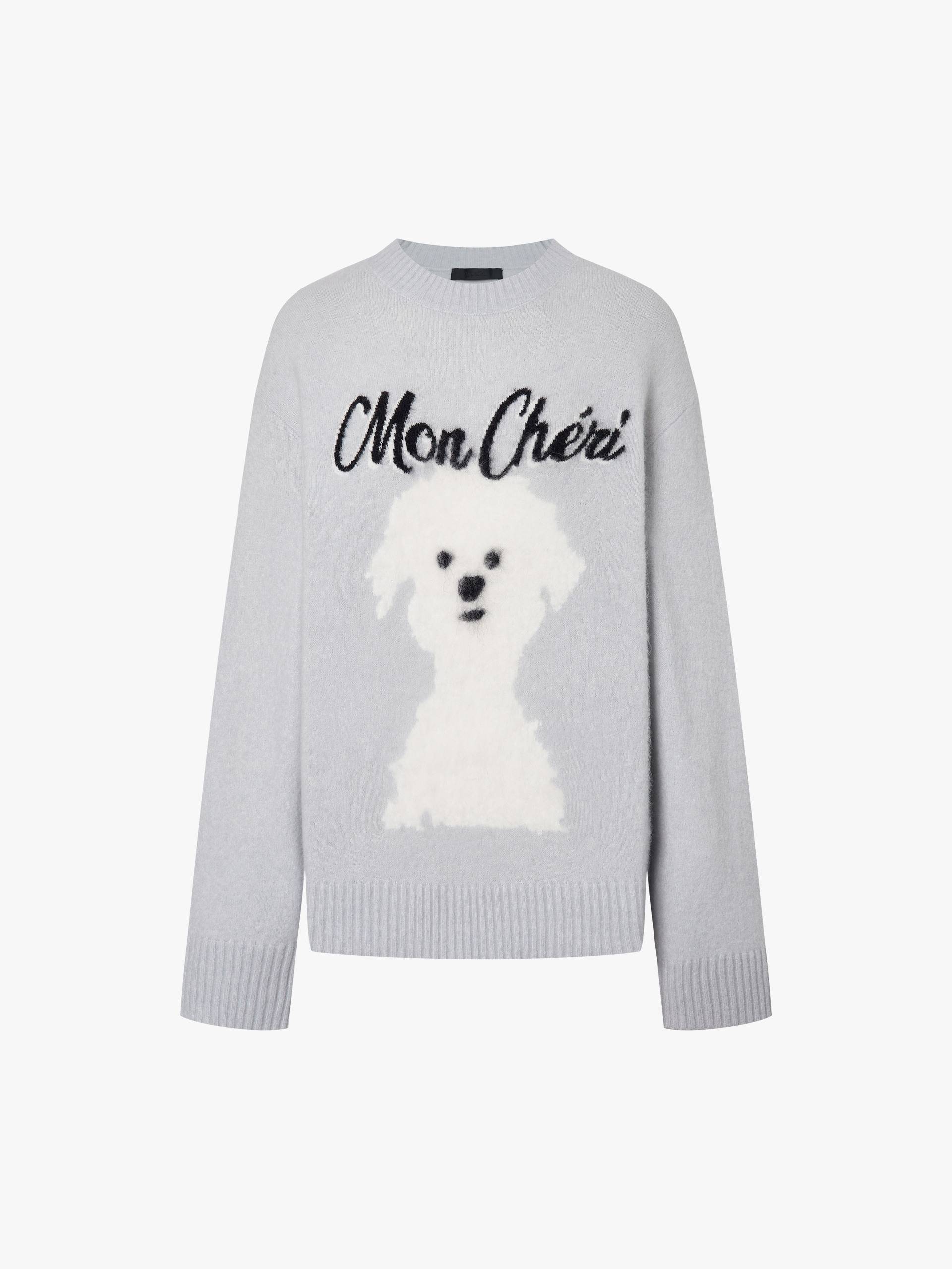 Puppy Pattern Knitted Sweater