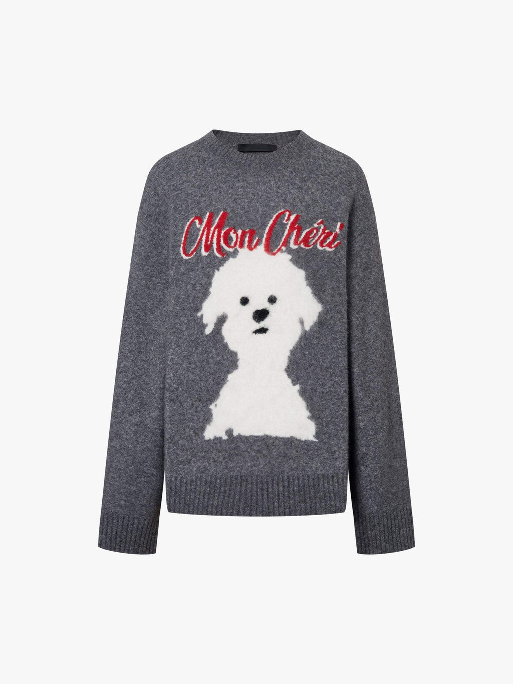 Puppy Pattern Knitted Sweater