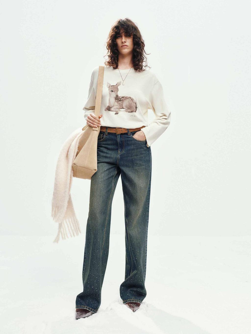 Include Hemp Deer Pattern T-shirt