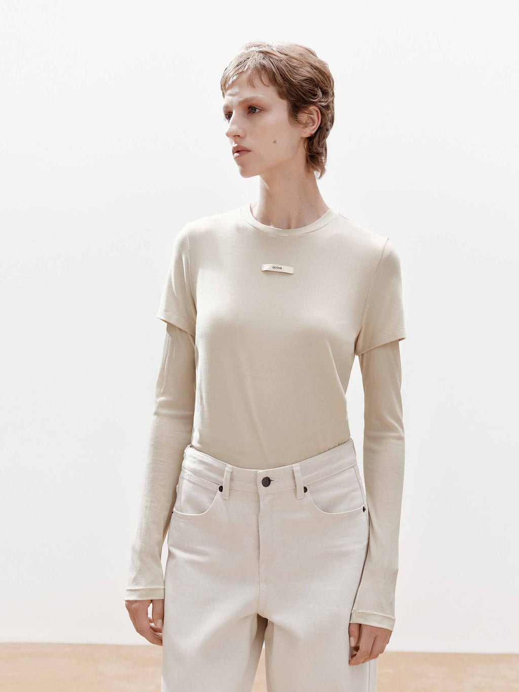 Two Piece Slim T-shirt