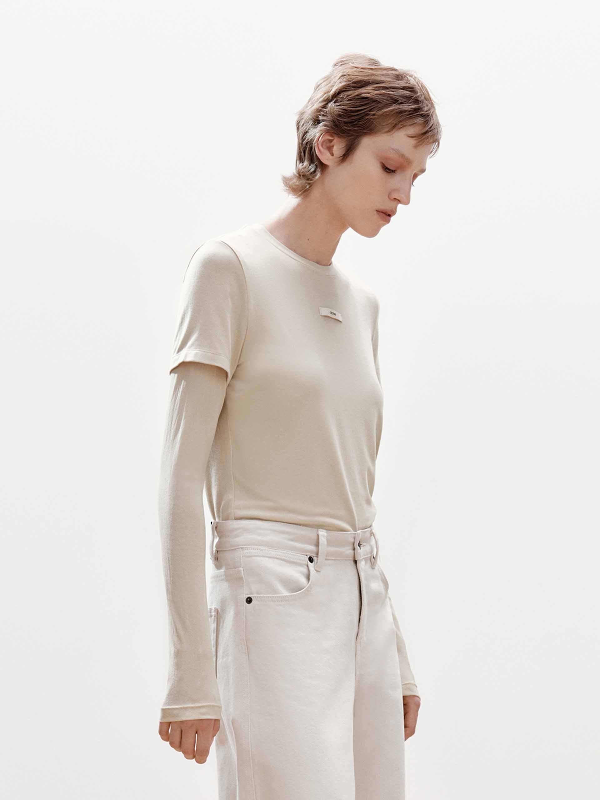 Two Piece Slim T-shirt