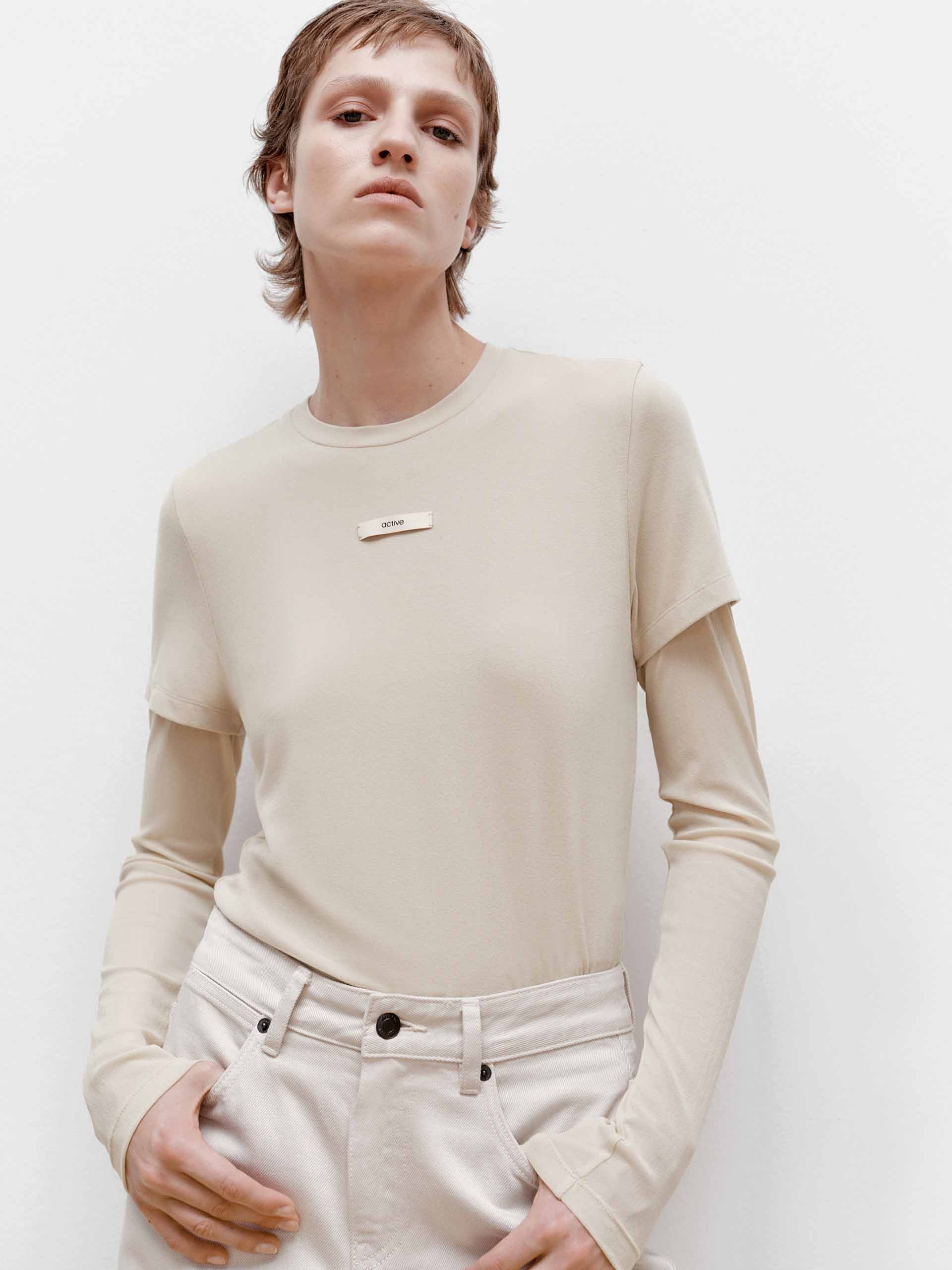 Two Piece Slim T-shirt