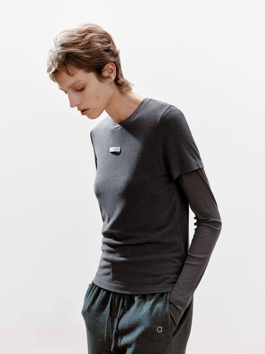 Two Piece Slim T-shirt