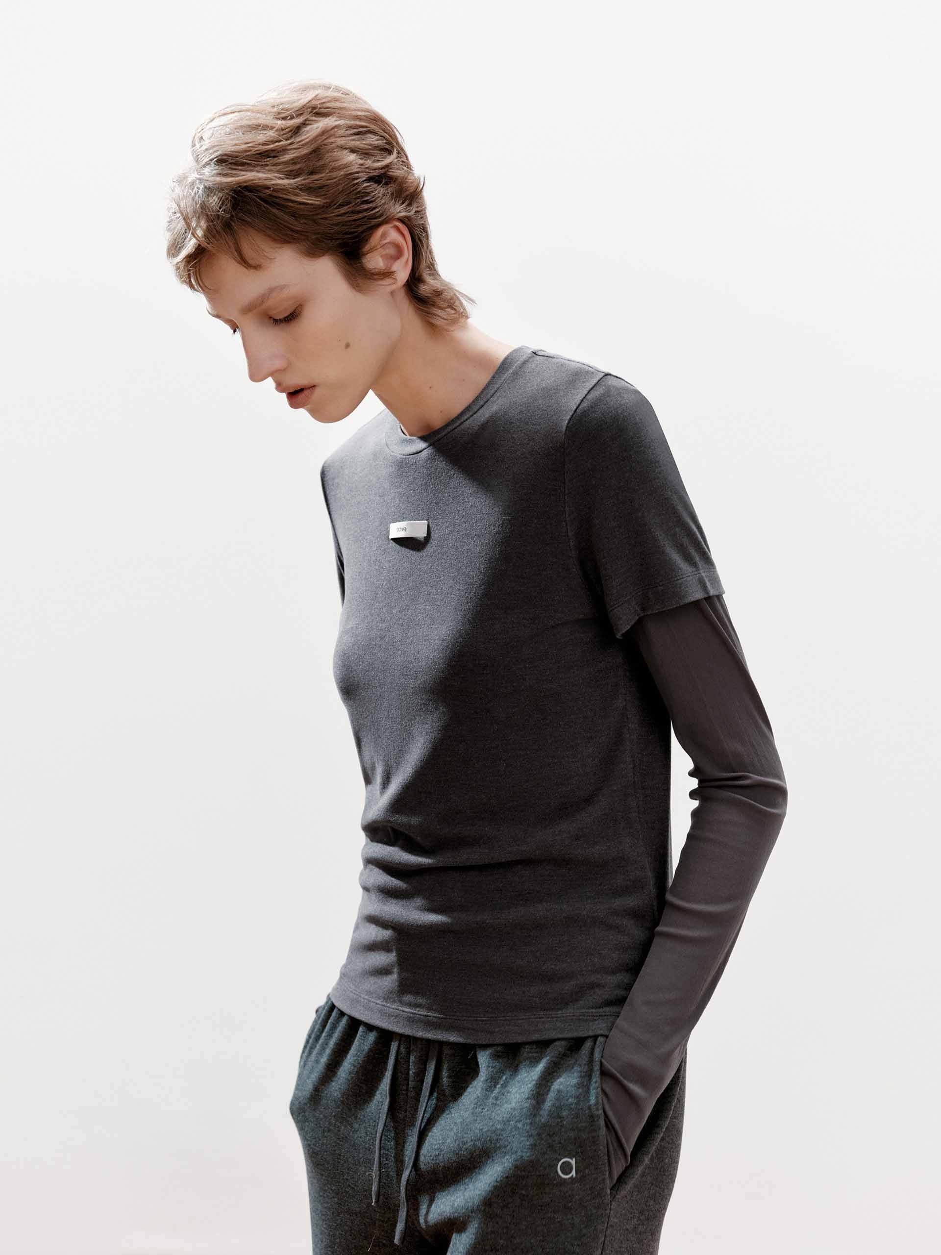 Two Piece Slim T-shirt