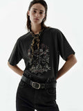 Faded Pattern Distressed T-shirt