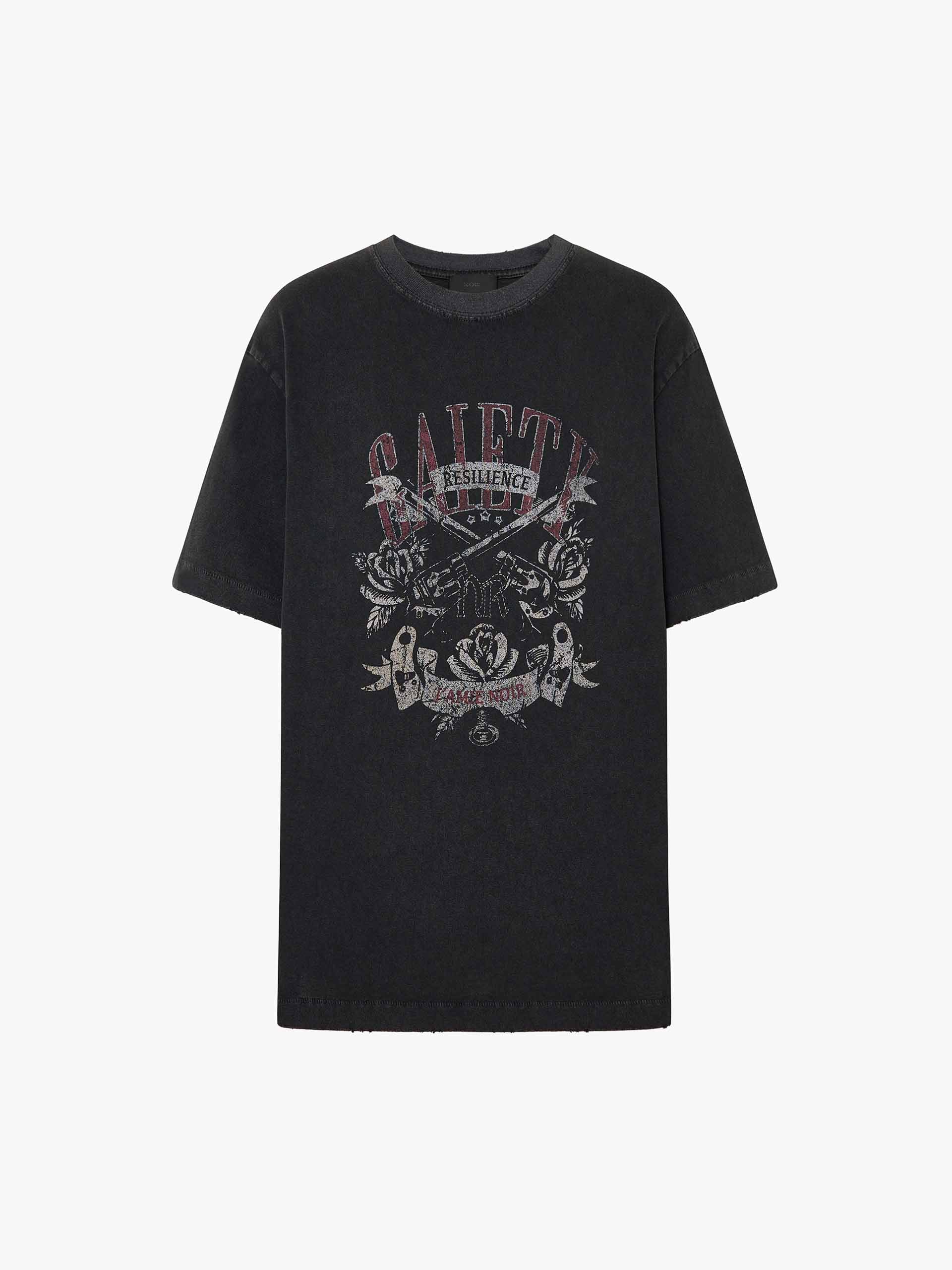 Faded Pattern Distressed T-shirt