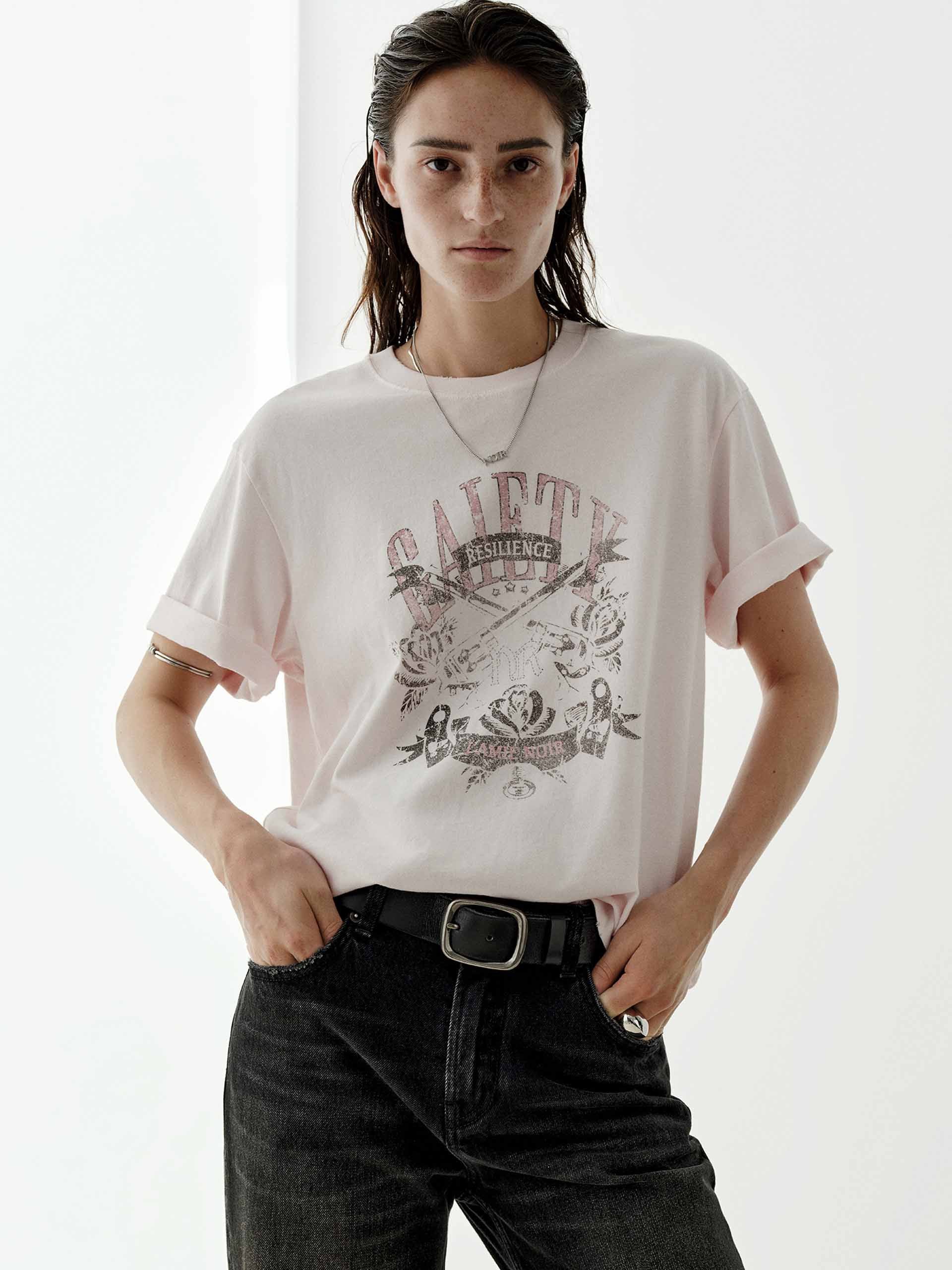 Faded Pattern Distressed T-shirt