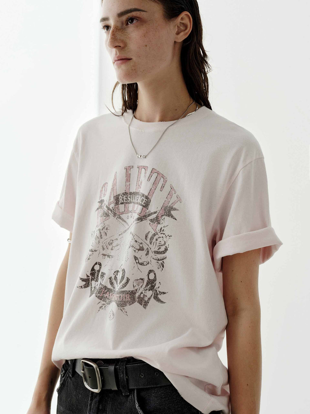 Faded Pattern Distressed T-shirt