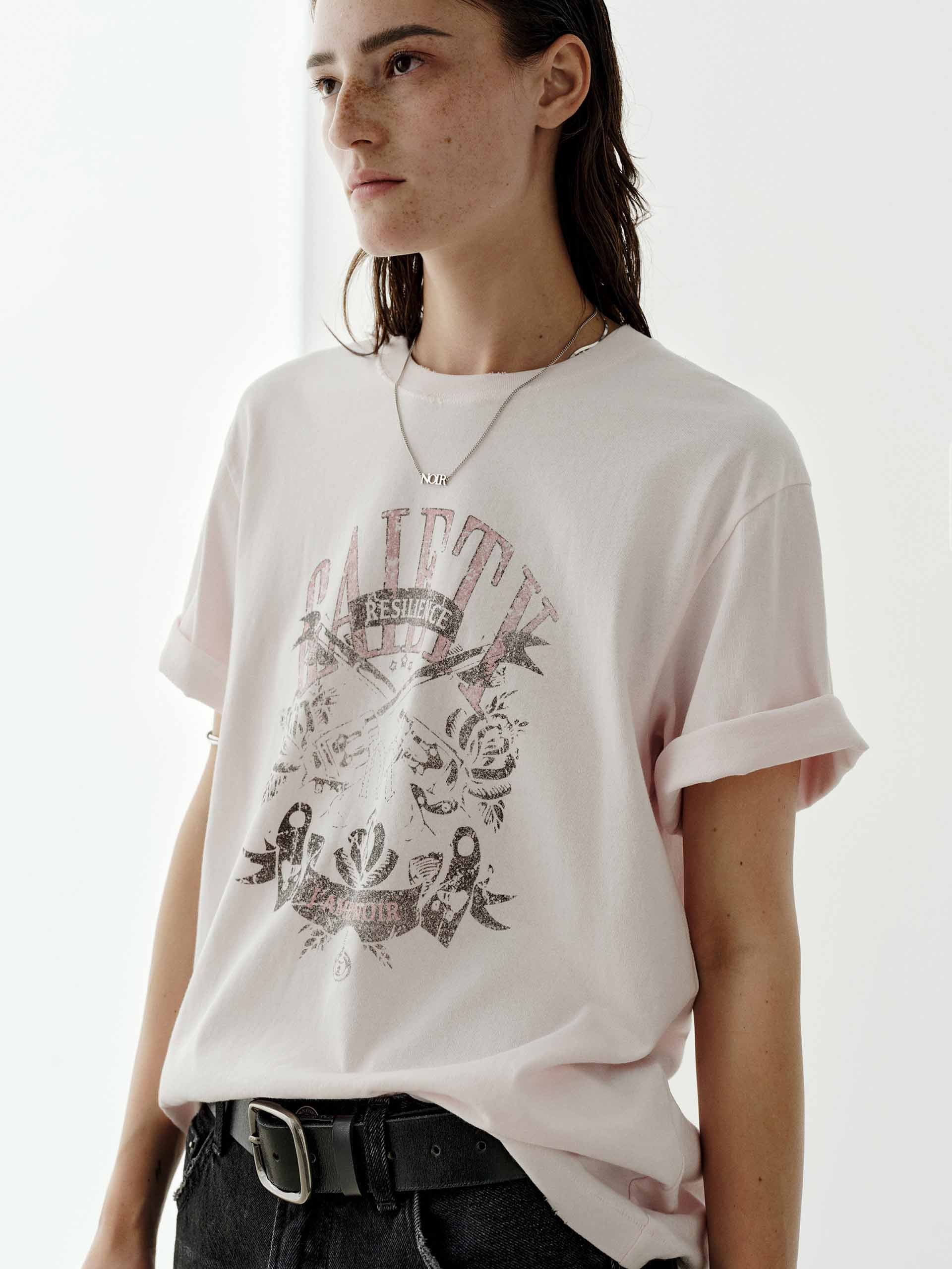 Faded Pattern Distressed T-shirt