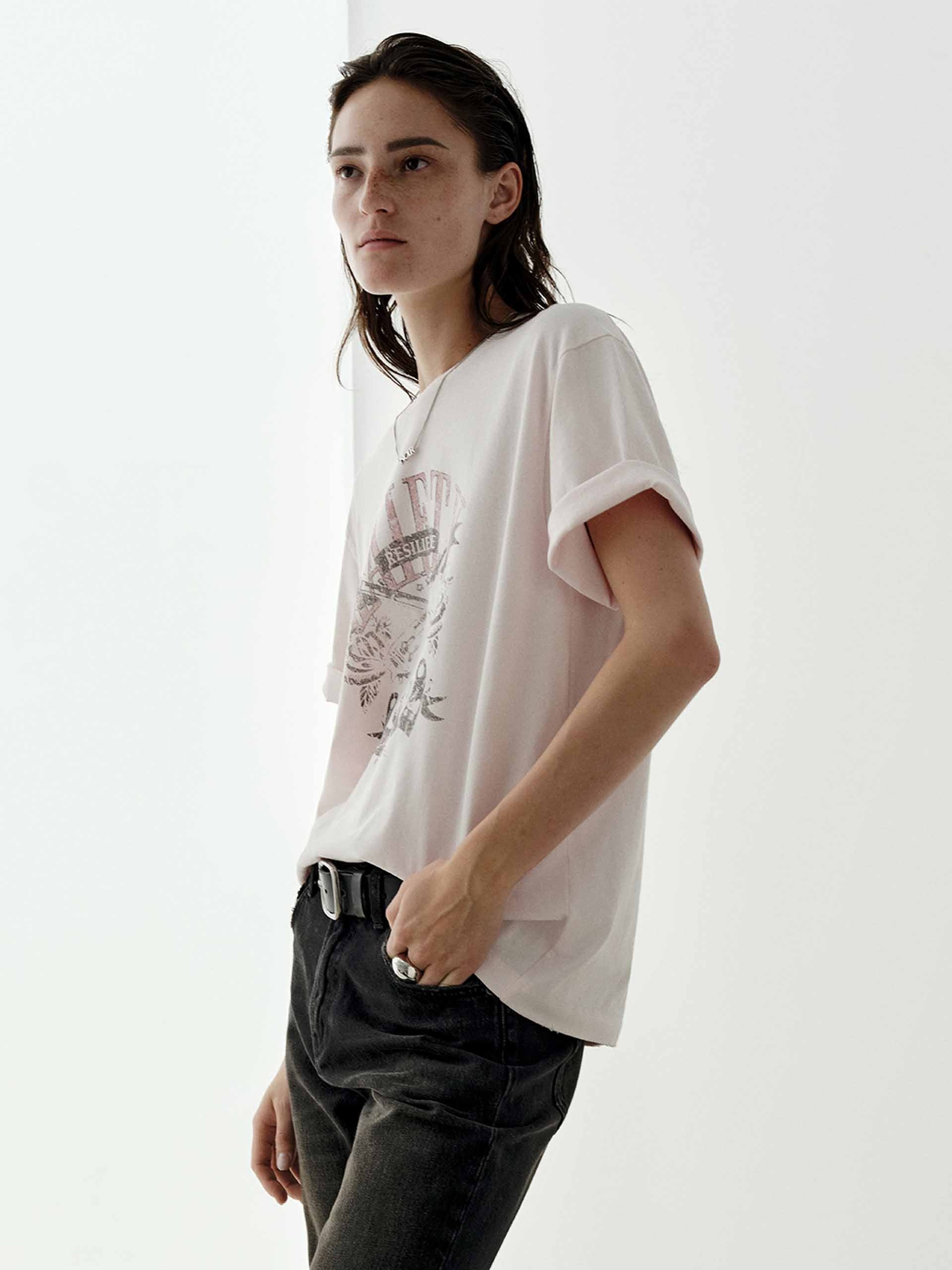 Faded Pattern Distressed T-shirt